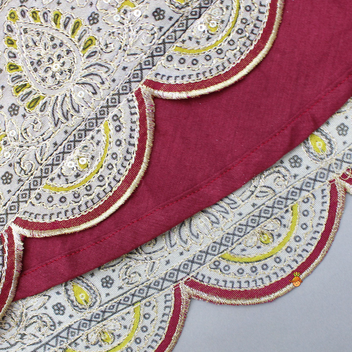Pre Order: Maroon Embroidered Top And Lehenga With Dupatta