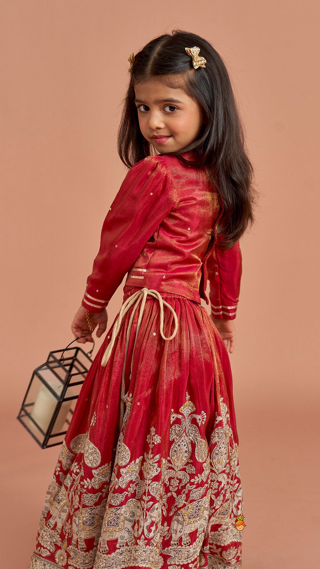 Pre Order: Maroon Embroidered Top And Lehenga With Dupatta
