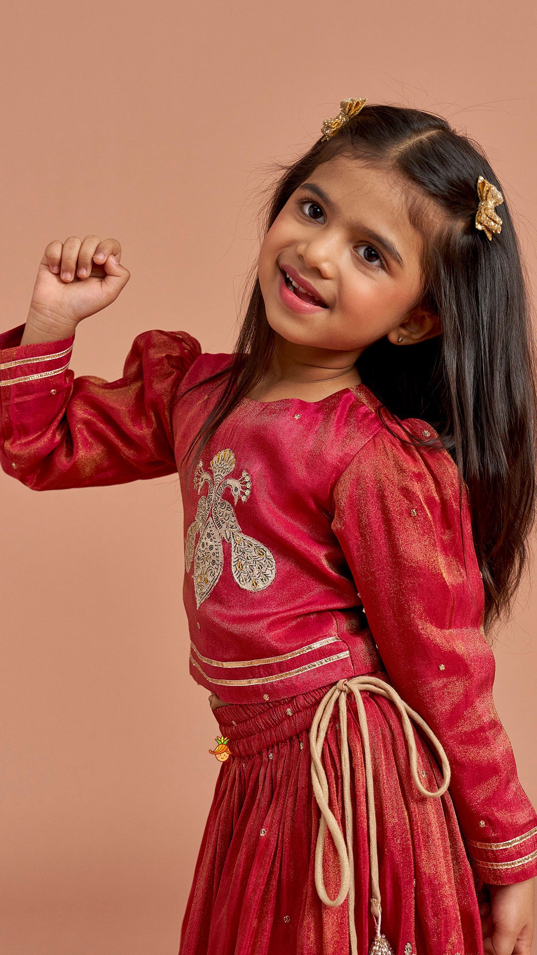 Pre Order: Maroon Embroidered Top And Lehenga With Dupatta