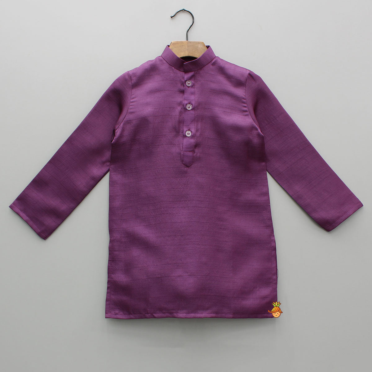 Pre Order: Purple Kurta With Embroidered Jacket And Pyjama