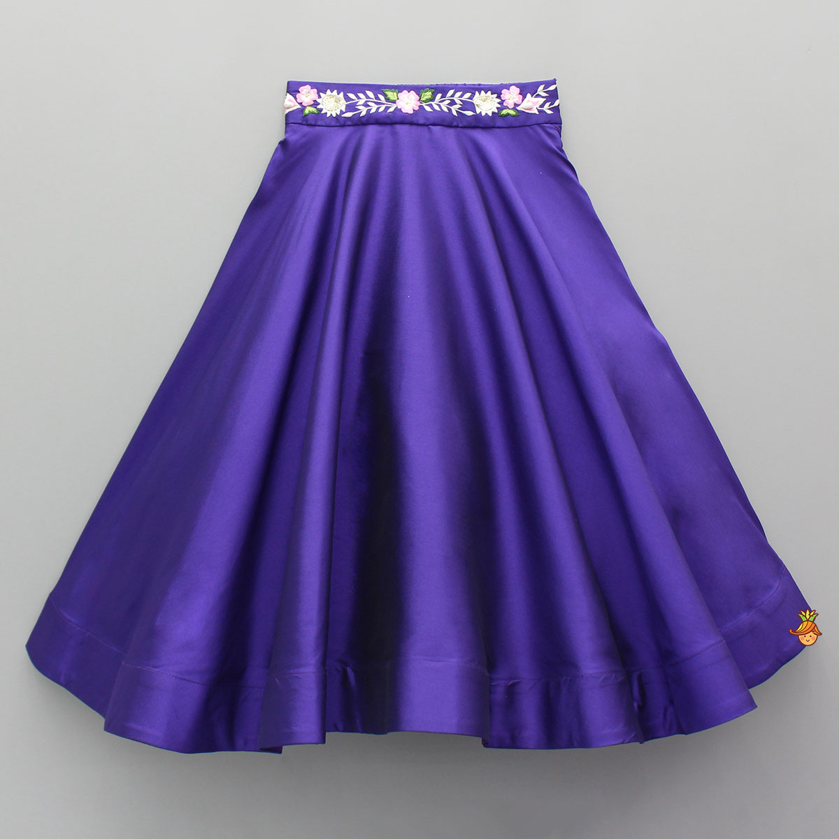 Pre Order: Purple Embroidered Top And Lehenga With Long Embellished Cape