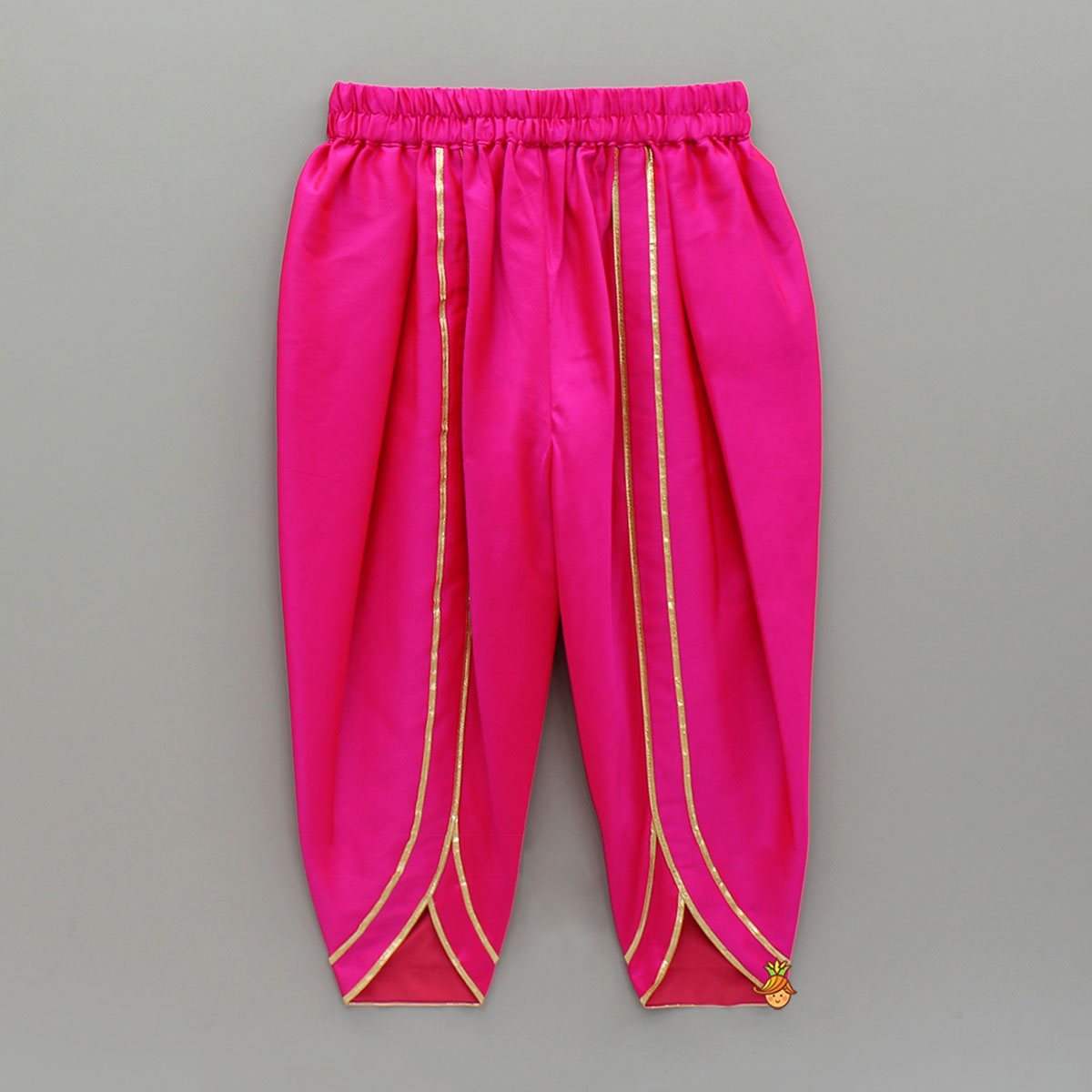 Pre Order: Pink Embroidered Kurti With Attached Jacket And Tulip Pant