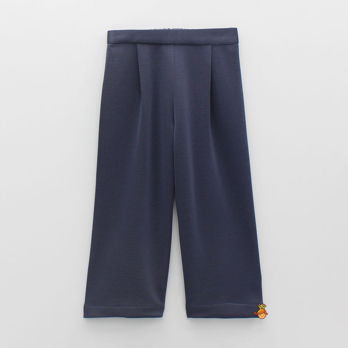 Pre Order: Blue Embroidered Blazer Jacket Style Top And Pant