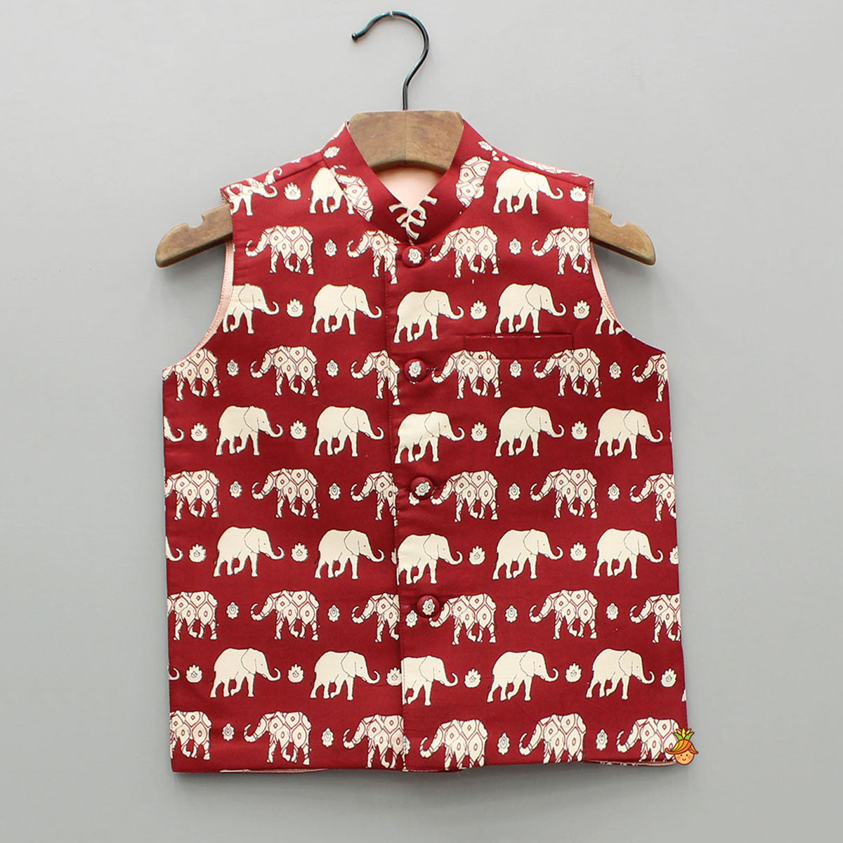 Pre Order: Multicolour Elephant Printed Jacket