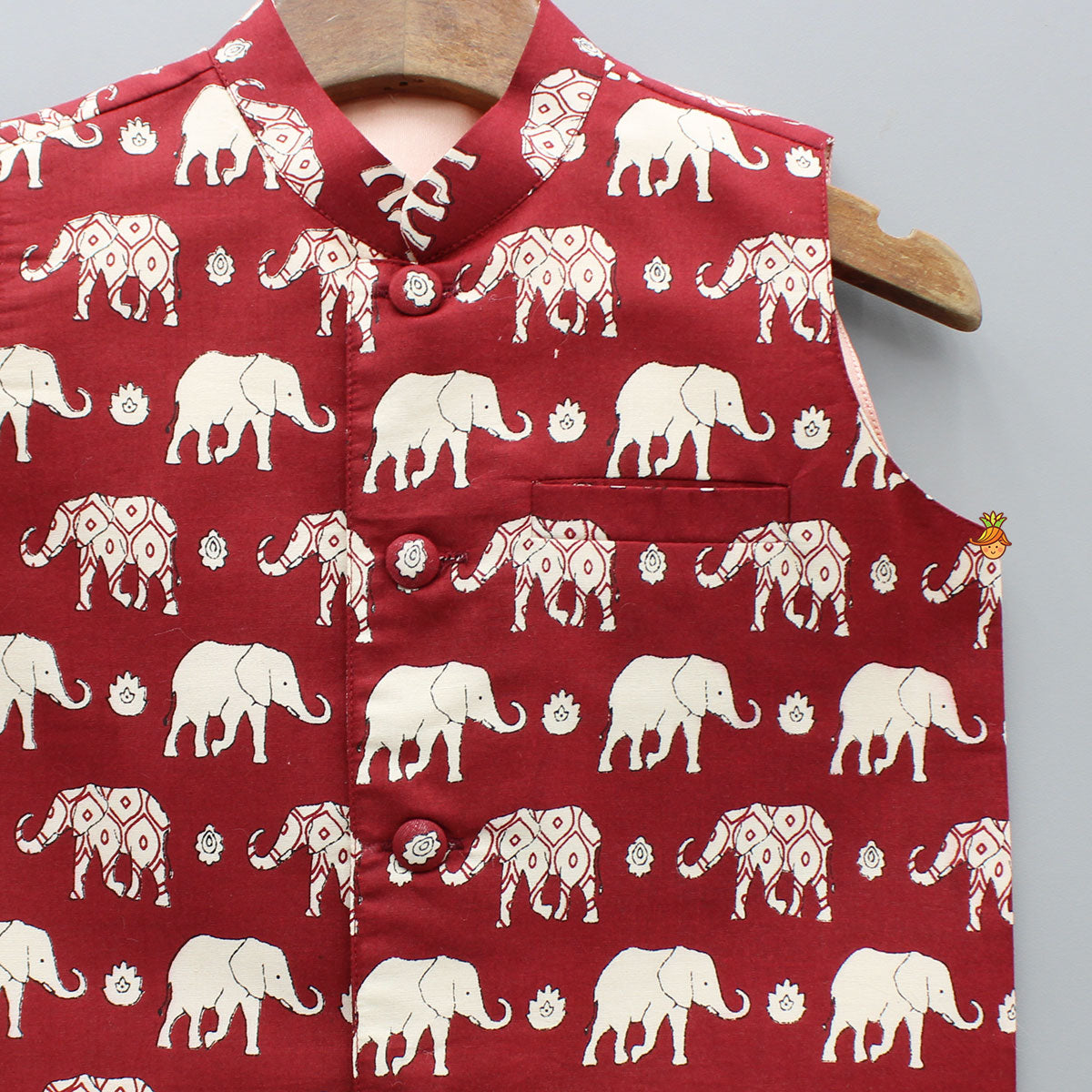 Pre Order: Multicolour Elephant Printed Jacket