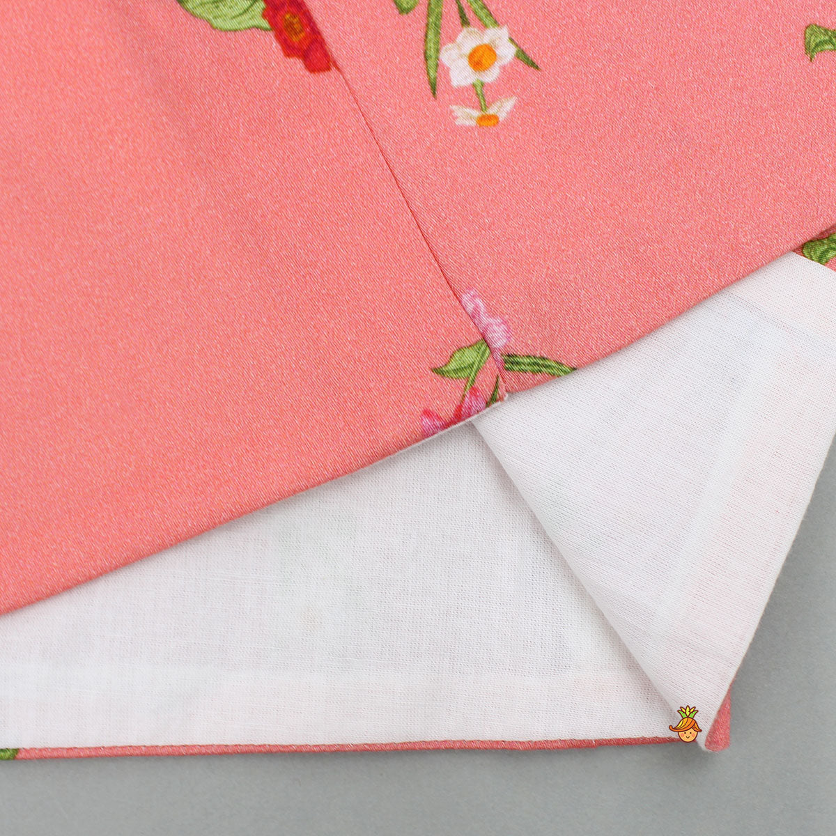 Pre Order: Off White Kurta With Floral Printed Jacket And Pyjama