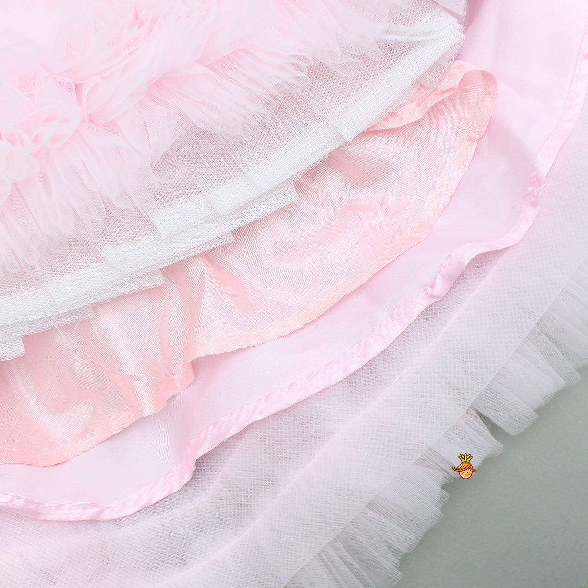 Pre Order: Pink One Shoulder Embellished Dress With Detachable Trial And Bow With Matching Swirled Bowie Headband