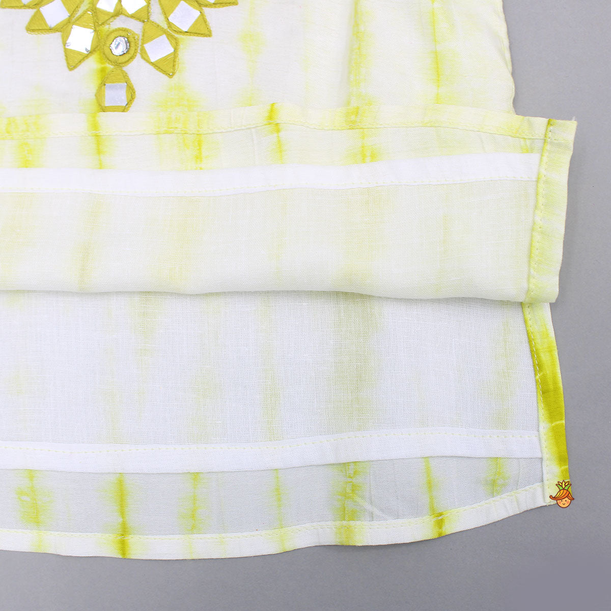 Pre Order: Shibori Printed Embroidered Kurta And Pyjama