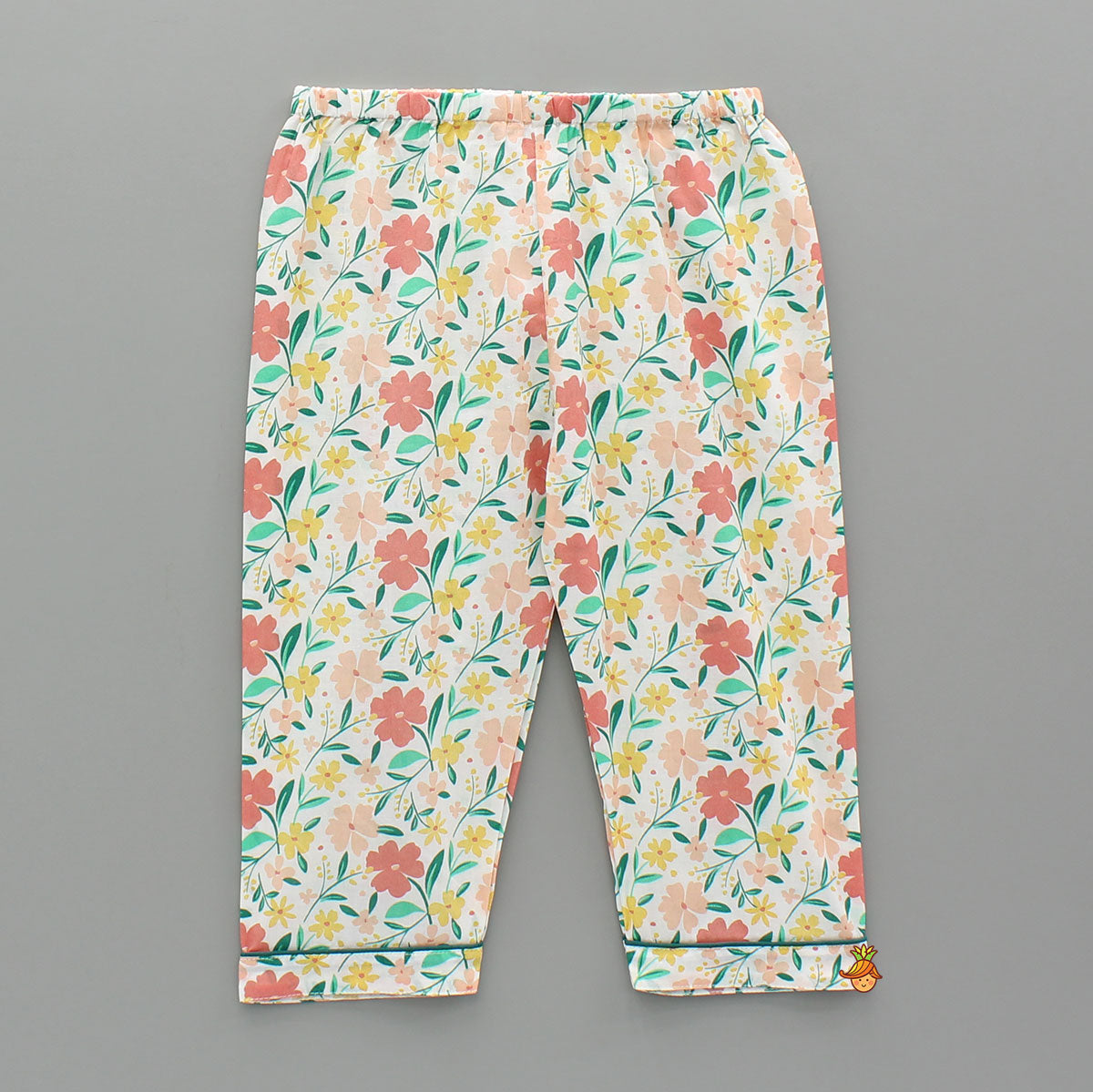 Pre Order: Multicoloured Floral Printed Notch Collar Sleepwear
