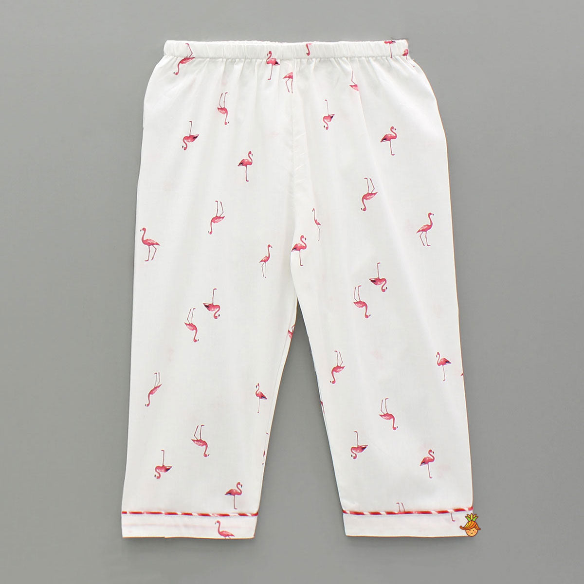 Pre Order: Flamingoes Printed Notch Collar Sleepwear