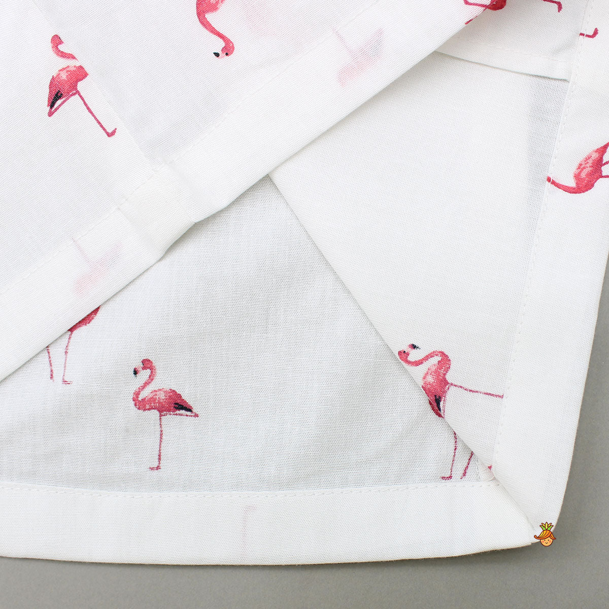 Pre Order: Flamingoes Printed Notch Collar Sleepwear