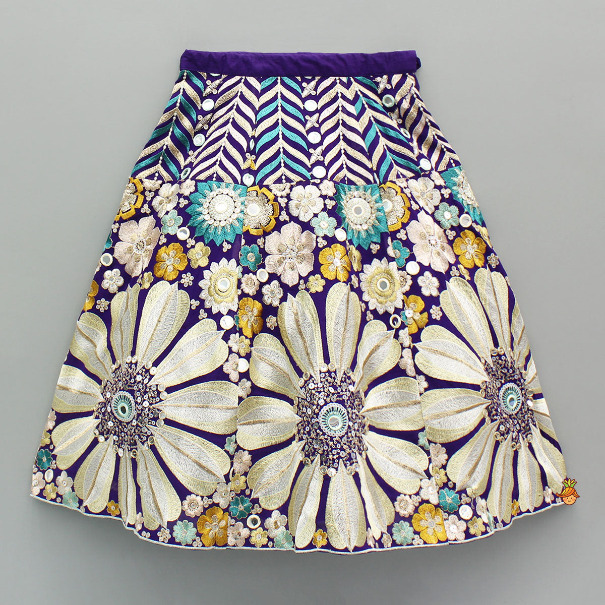 Pre Order: Purple Embroidered Lehenga