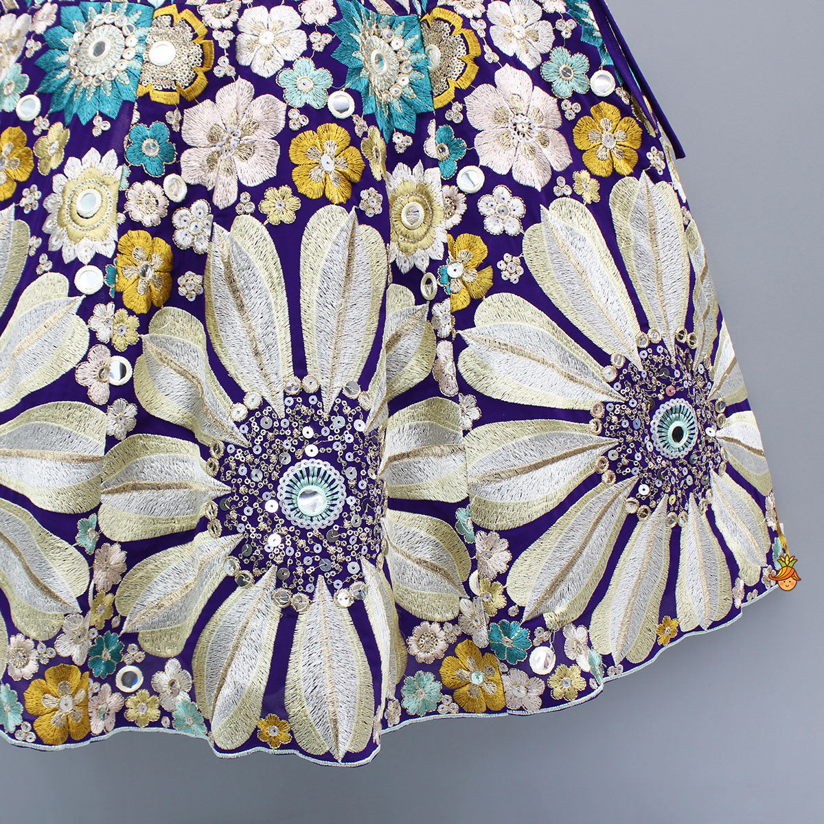 Pre Order: Purple Embroidered Lehenga