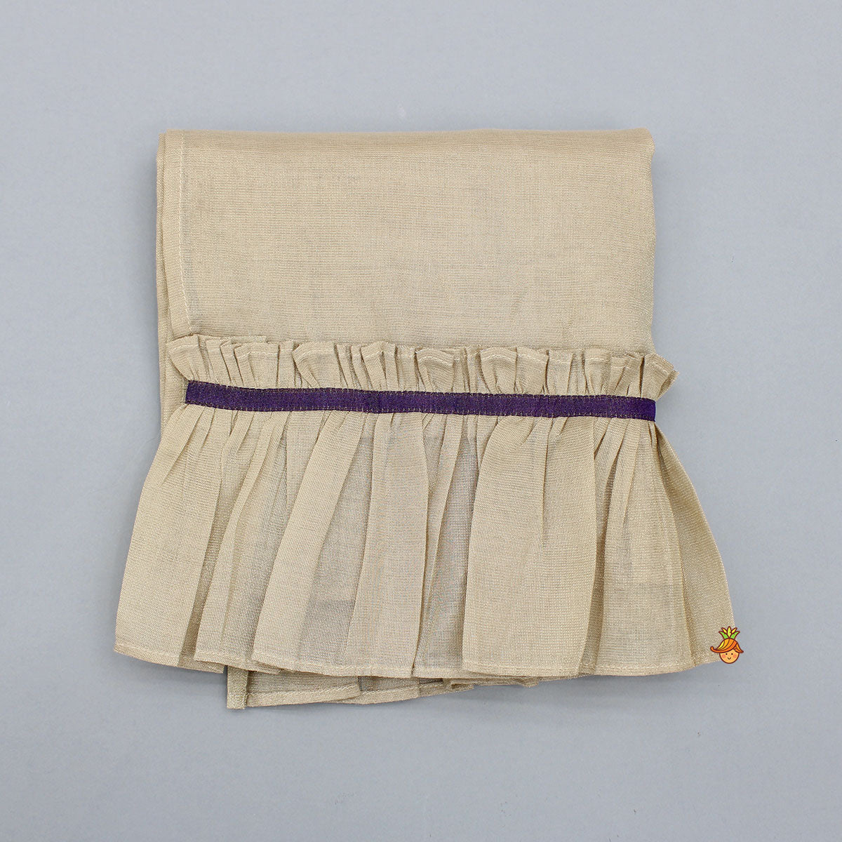 Pre Order: Purple Yoke-Embroidered Shimmery Top And Lehenga With Dupatta