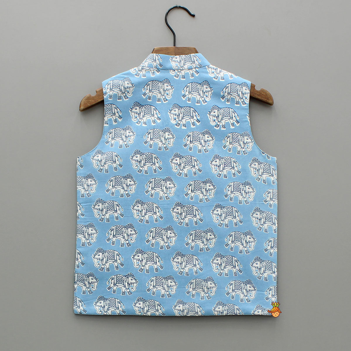 Pre Order: Blue Elephant Printed Jacket