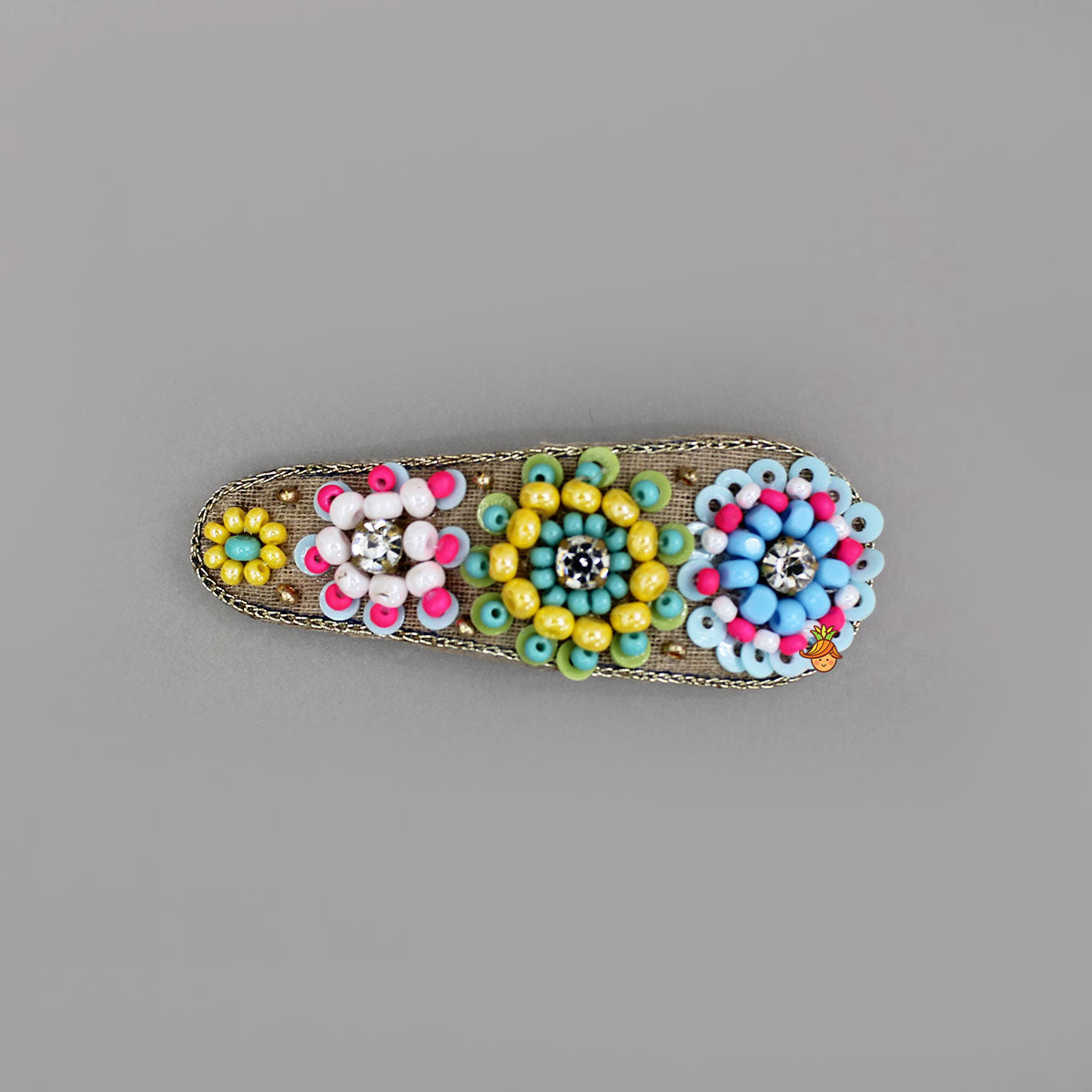 Cute Floral Beaded Hair Clips