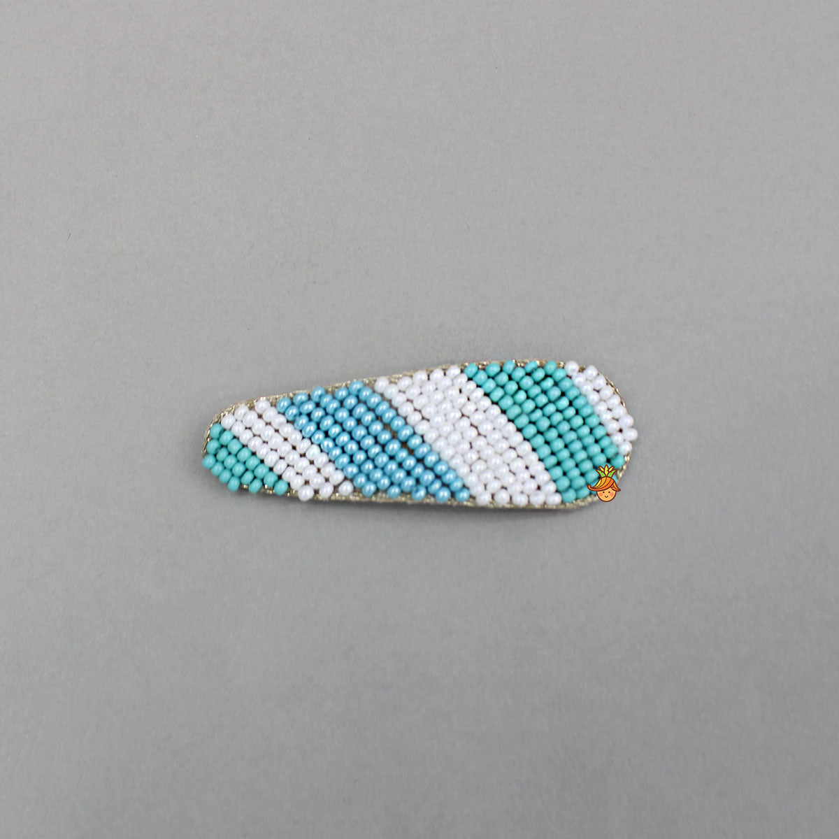 Hand Embroidered Colour Block Hair Clips