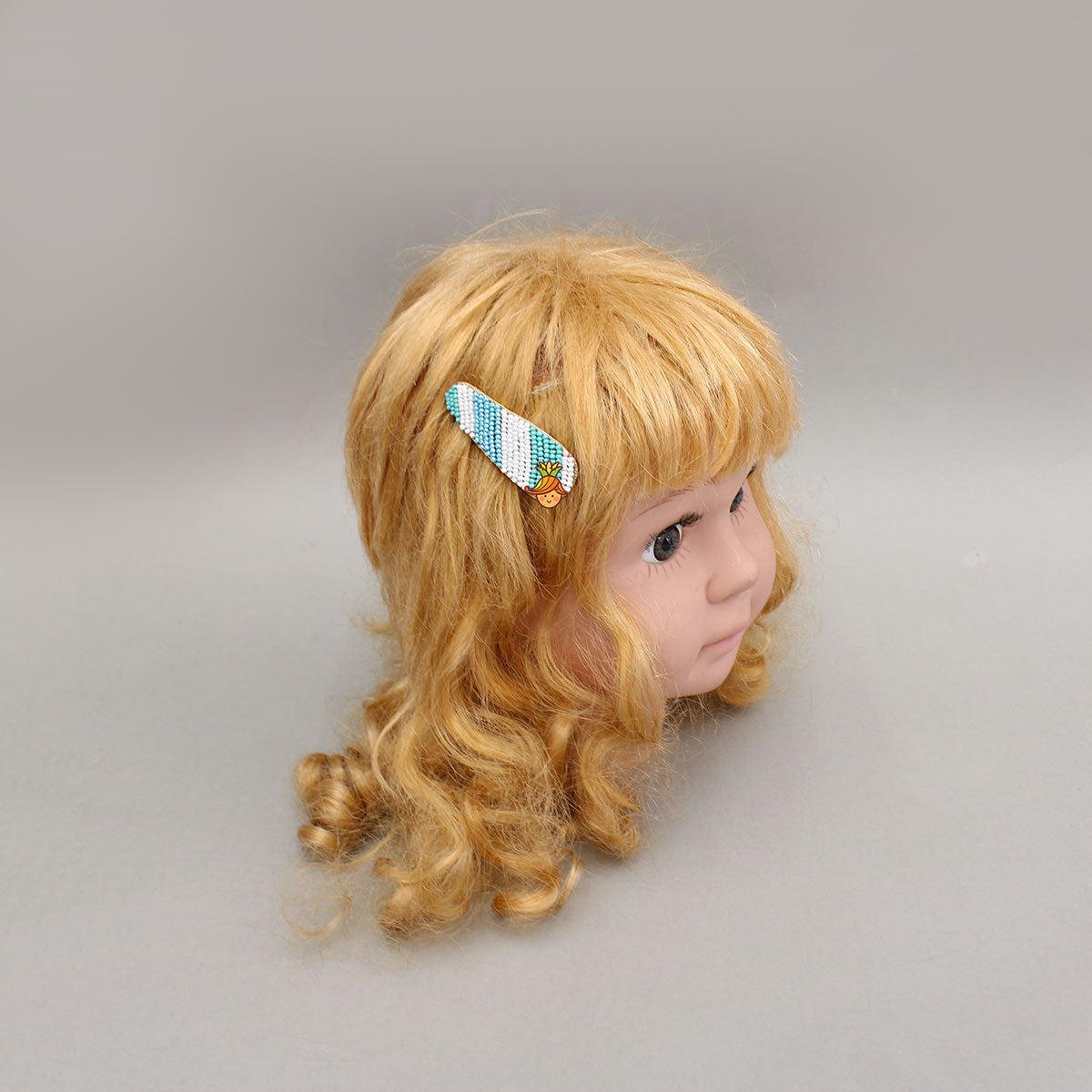 Hand Embroidered Colour Block Hair Clips