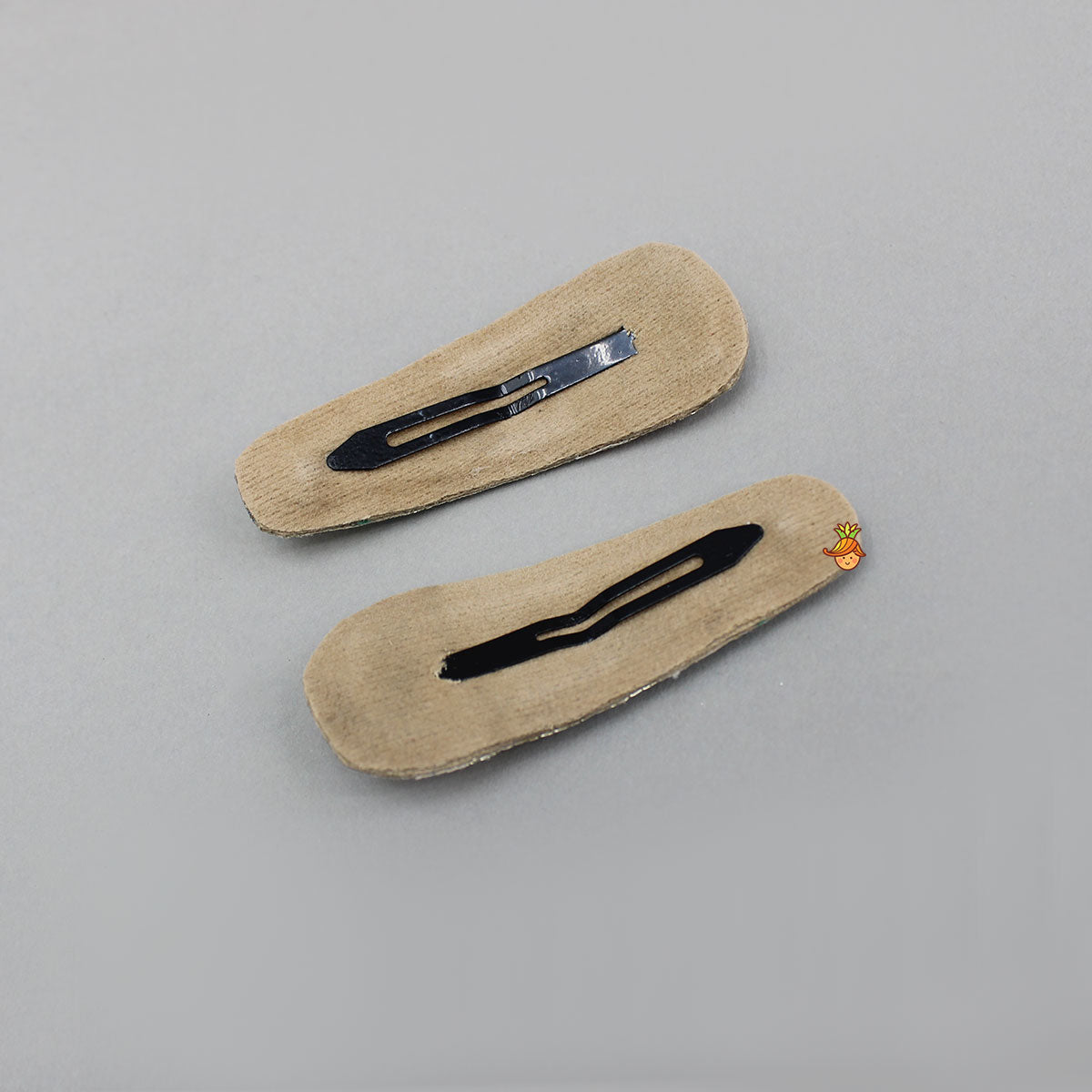 Hand Embroidered Cherry Hair Clips