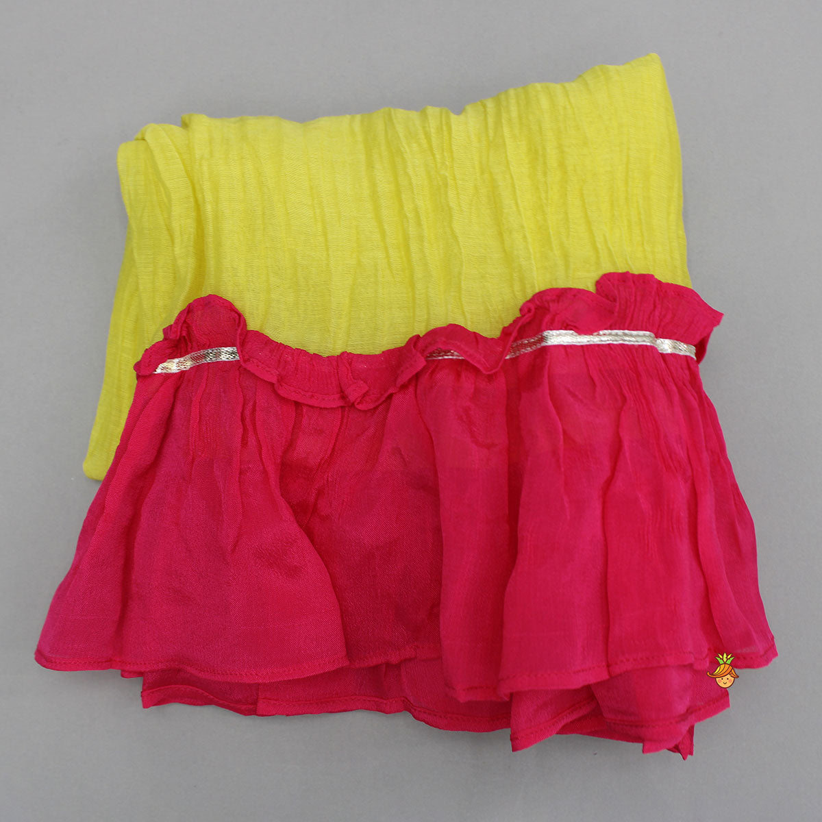 Pre Order: Pink Embroidered One Shoulder Top And Lehenga With Dupatta