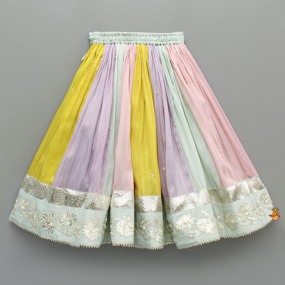 Pre Order: Colour Blocked Multicoloured Lehenga