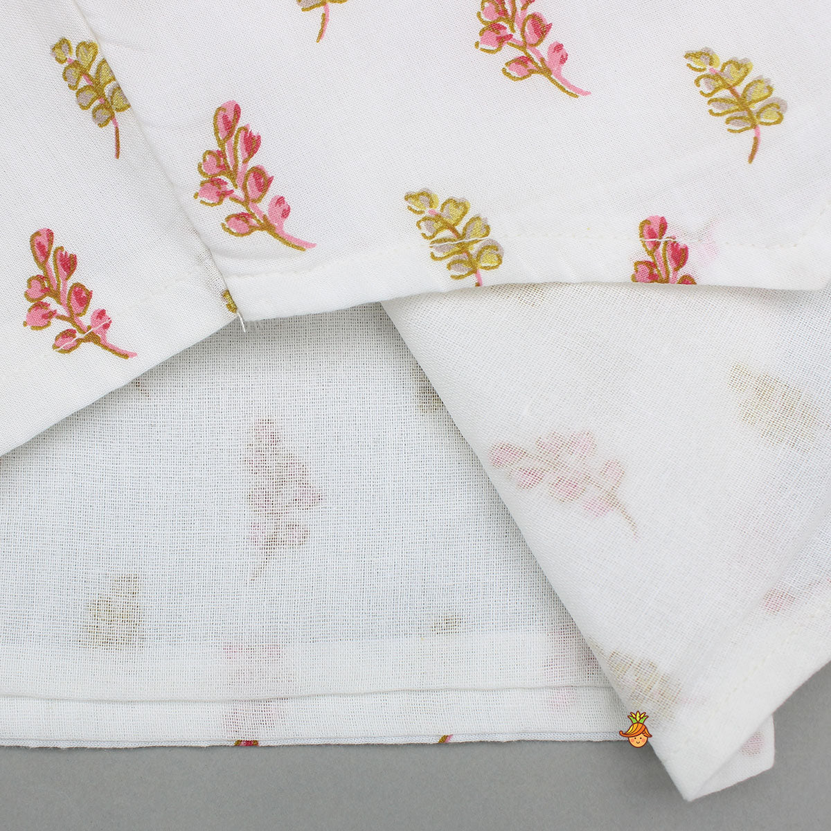 Pre Order: Floral Printed Kurta And Jacket With Pyjama