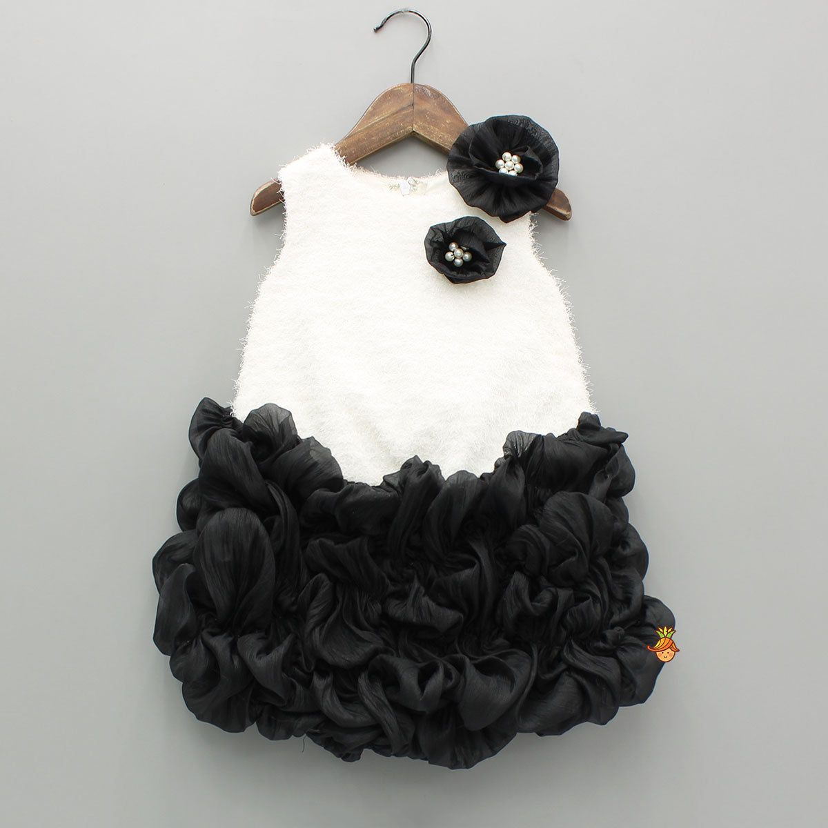 Pre Order: Embellished Dress With Ruffled Detailing