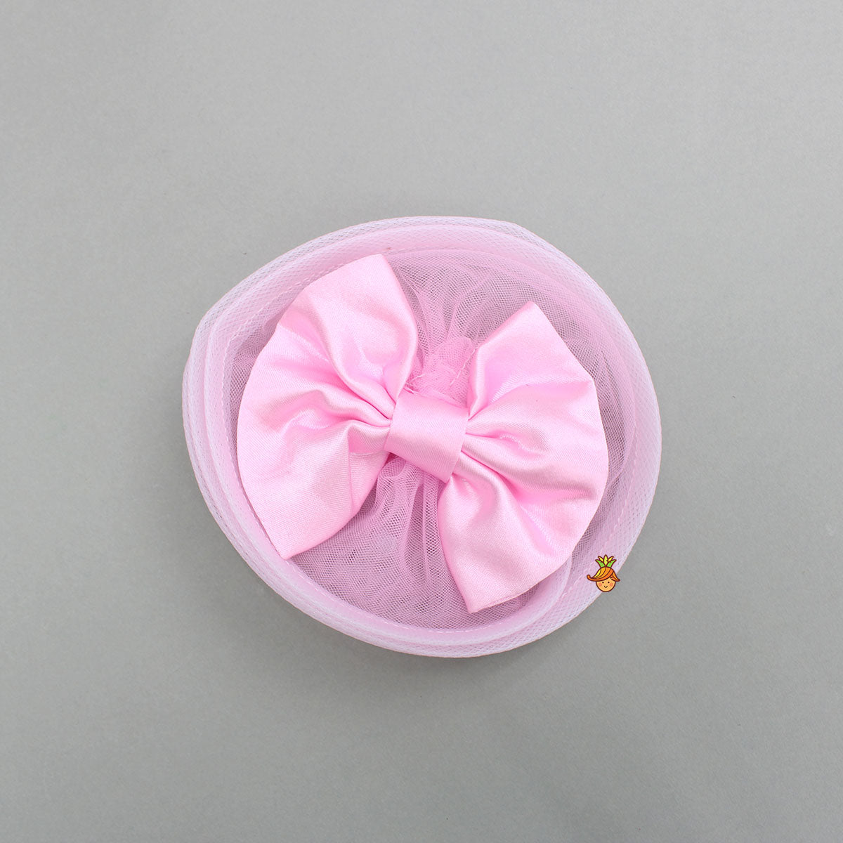 Pre Order: Pink Embellished Dress With Butterfly Wings And Swirled Bow Hairclip