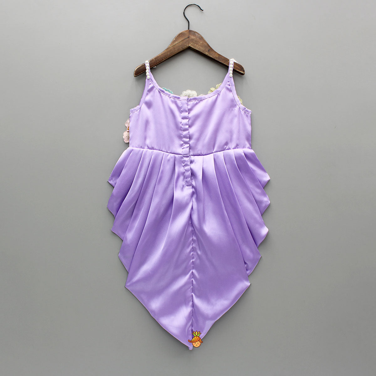 Pre Order: Lavender Embellished Pleated Dhoti Style Dress