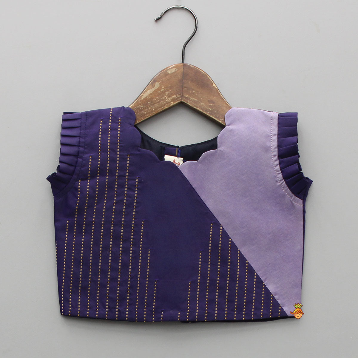 Dual-Tone Pleated Top And Lehenga