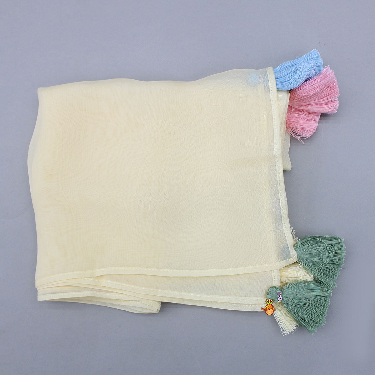 Pre Order: Yellow Sleeveless Floral Embroidered Kurti With Flared Palazzo And Dupatta