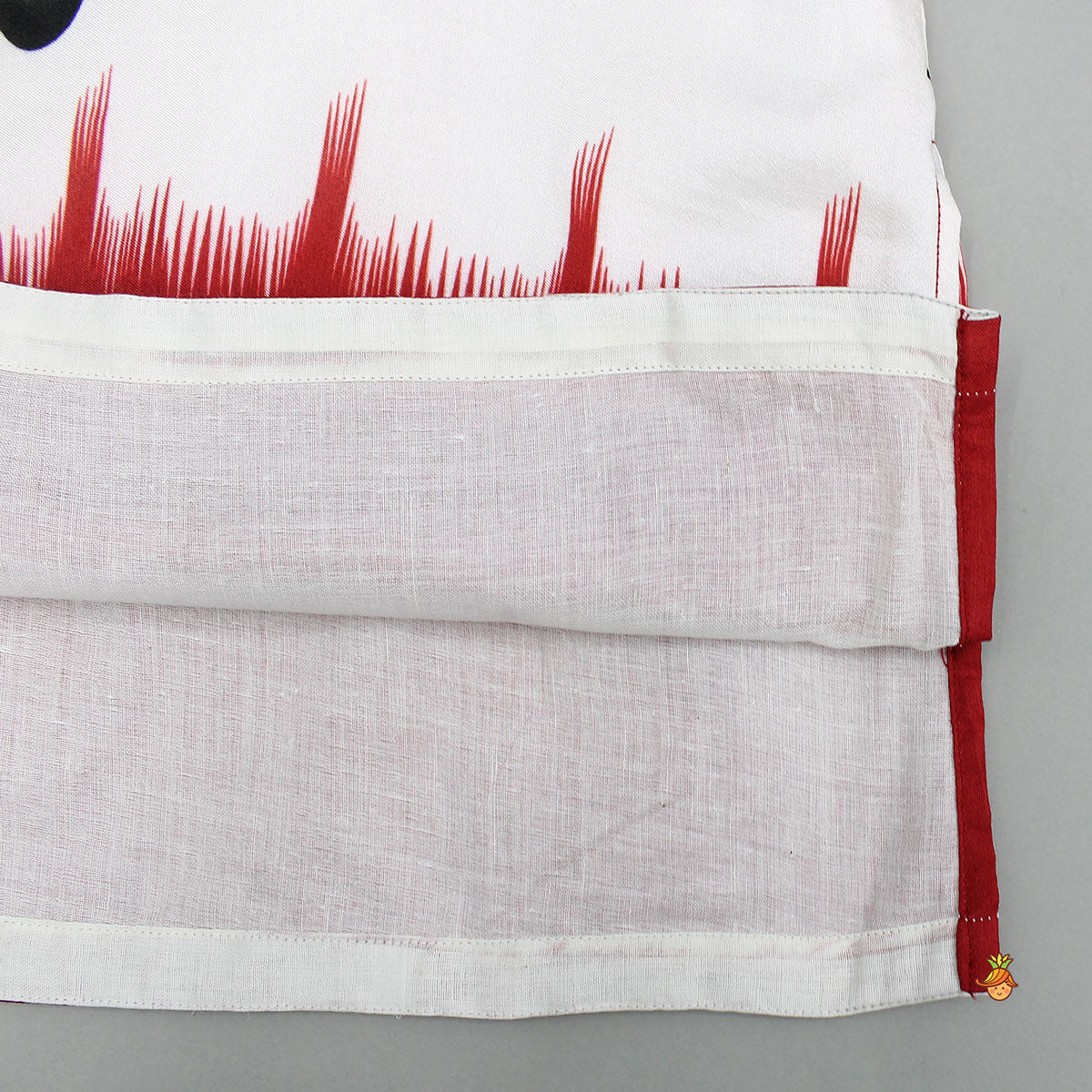 Pre Order: Dual Tone Printed Kurta And Dhoti