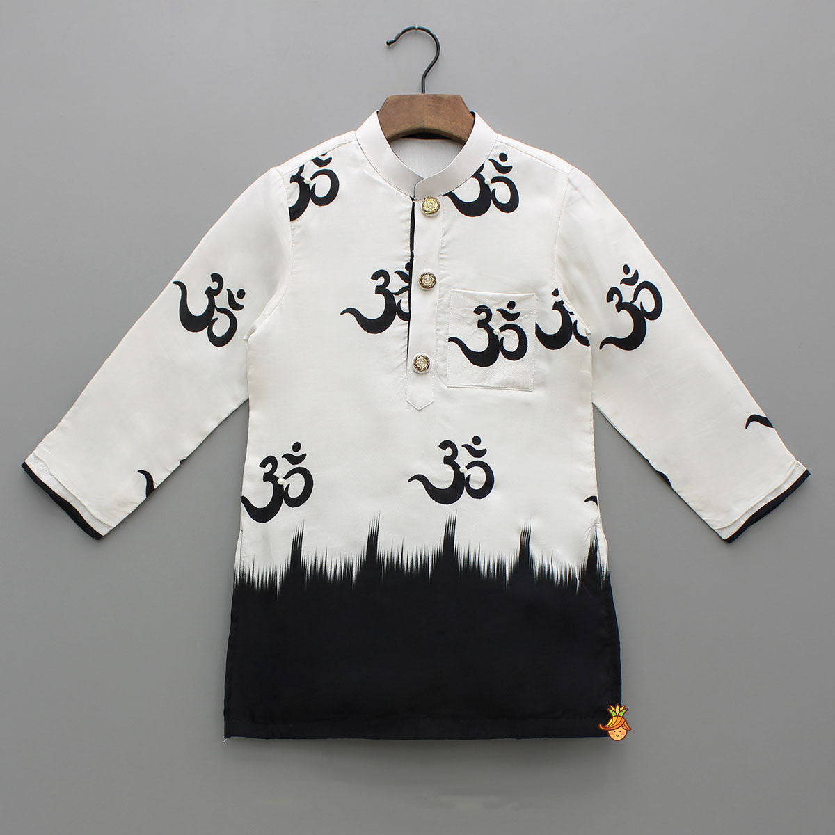 Pre Order: Dual Tone Printed Embellished Kurta And Pyjama