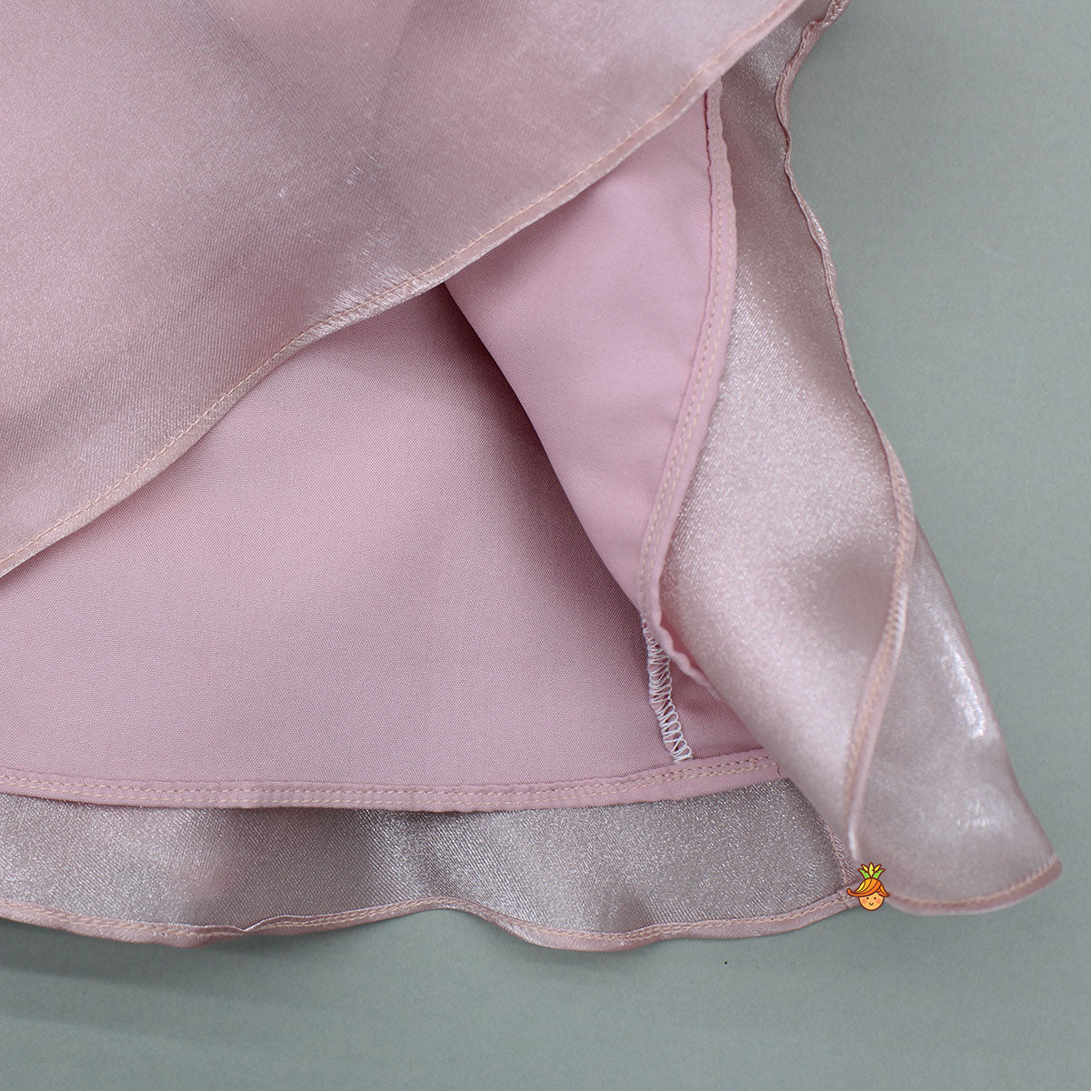 Pre Order: Pink Artificial Flowers Embellished Dress