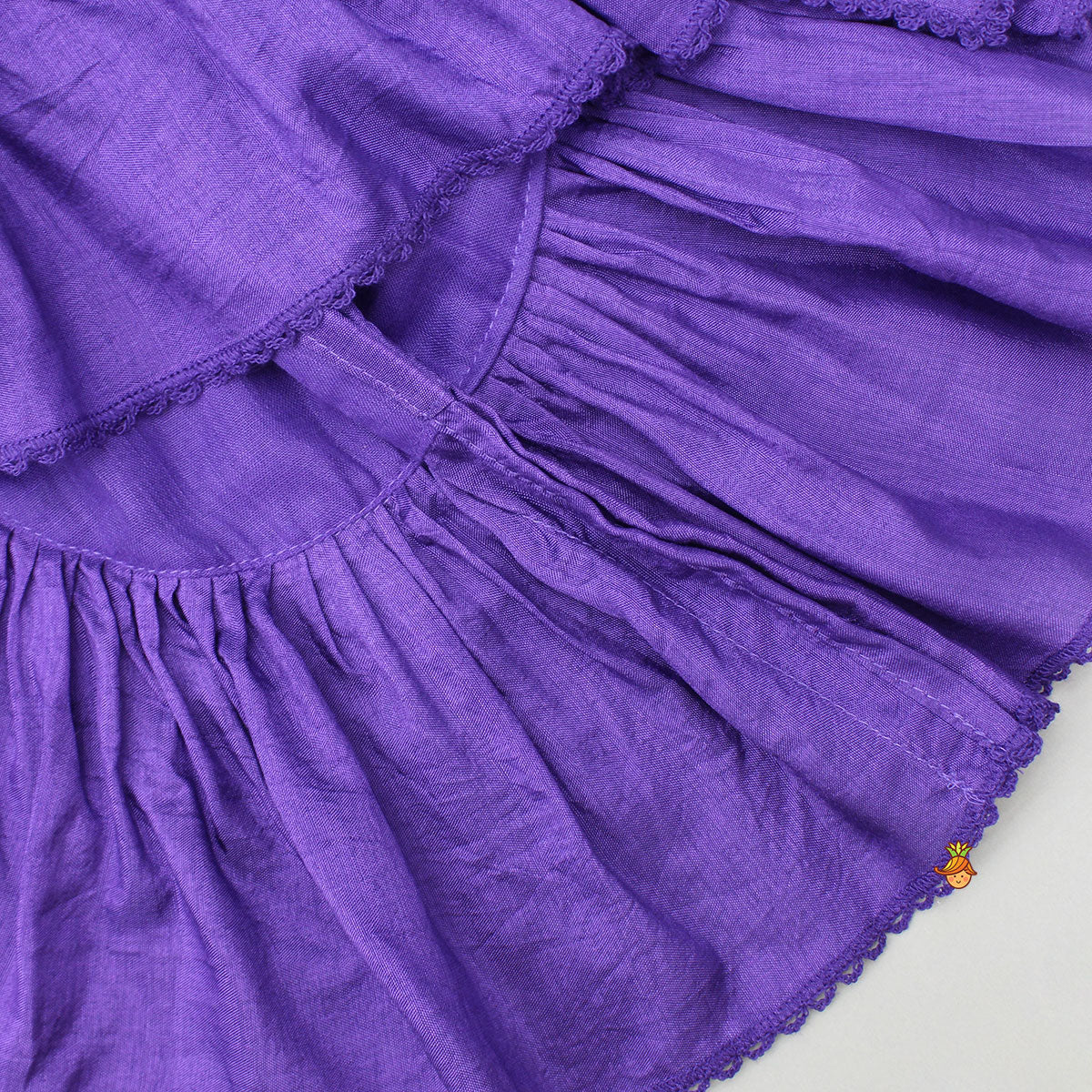 Pre Order: Violet Embroidered Top And Pleated Lehenga