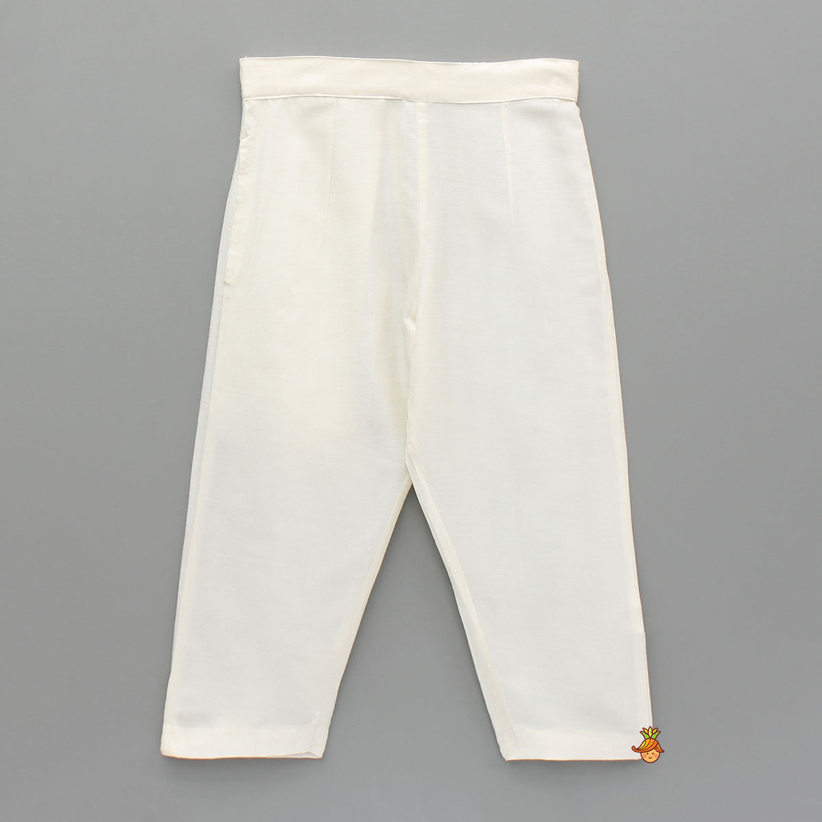 Pre Order: Rust Flap Kurta With Pleated Drape Detailing And Pant