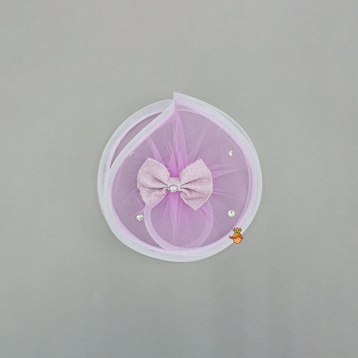 Lavender Bow Embellished Swirled Hair Clip