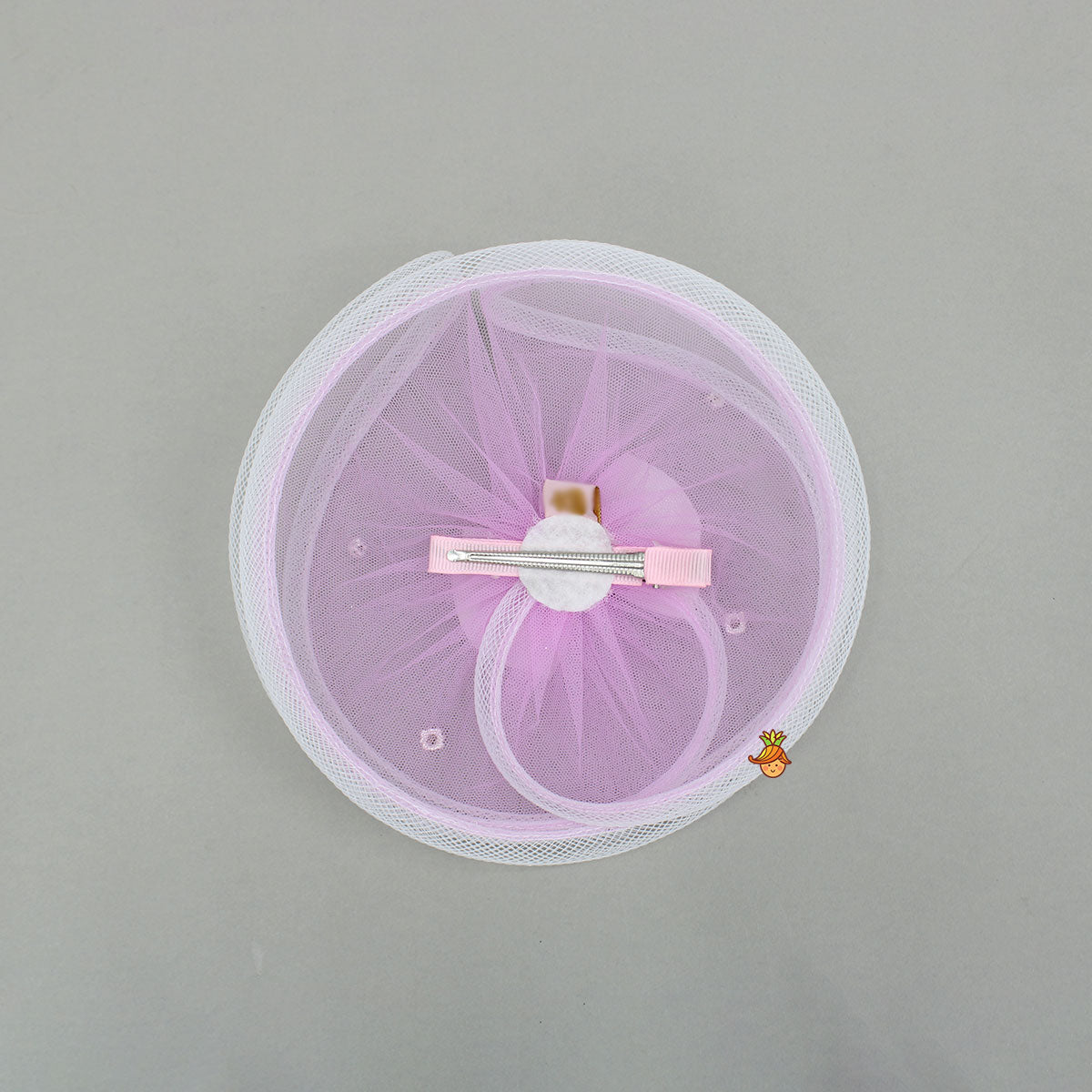 Lavender Bow Embellished Swirled Hair Clip