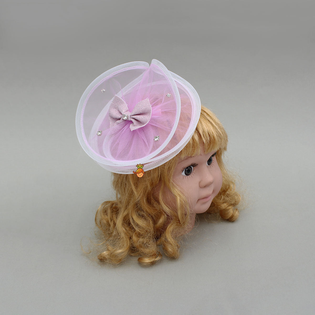 Lavender Bow Embellished Swirled Hair Clip