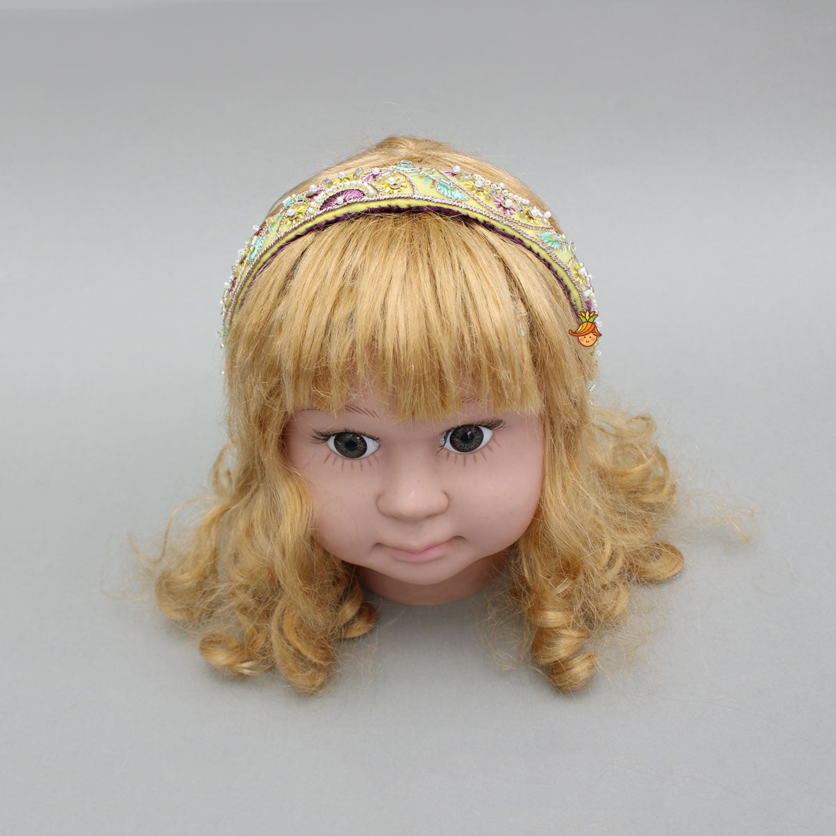 Yellow Embroidered And Embellished Hairband