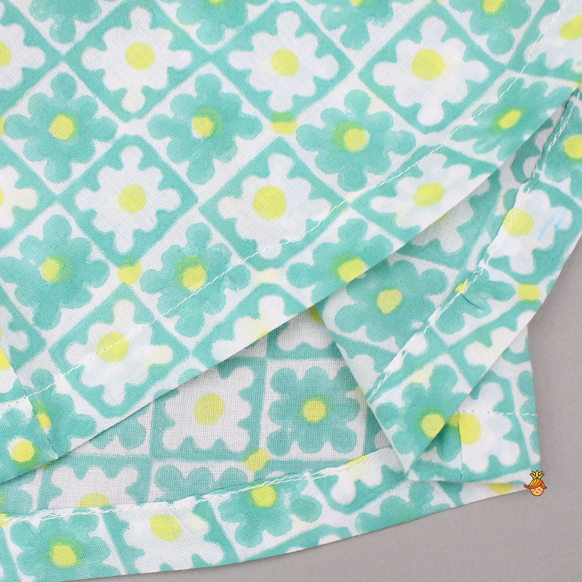 Pre Order: Multicolour Floral Hand Block Printed Top And Pyjama
