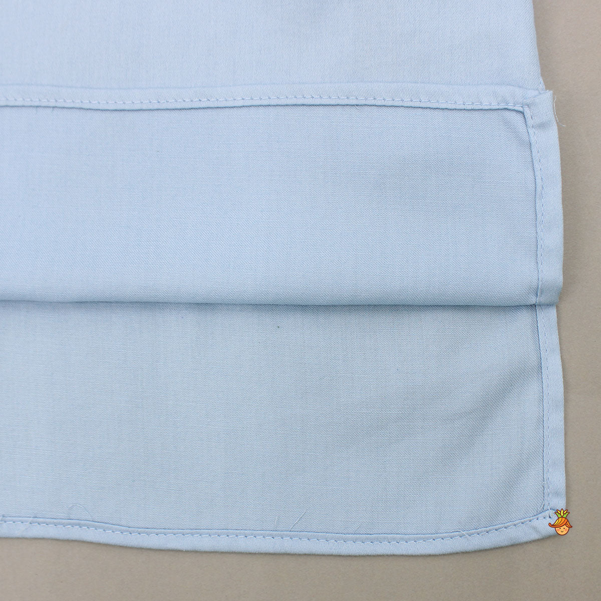 Pre Order: Blue Kurta With Printed Embroidered Jacket And Pyjama