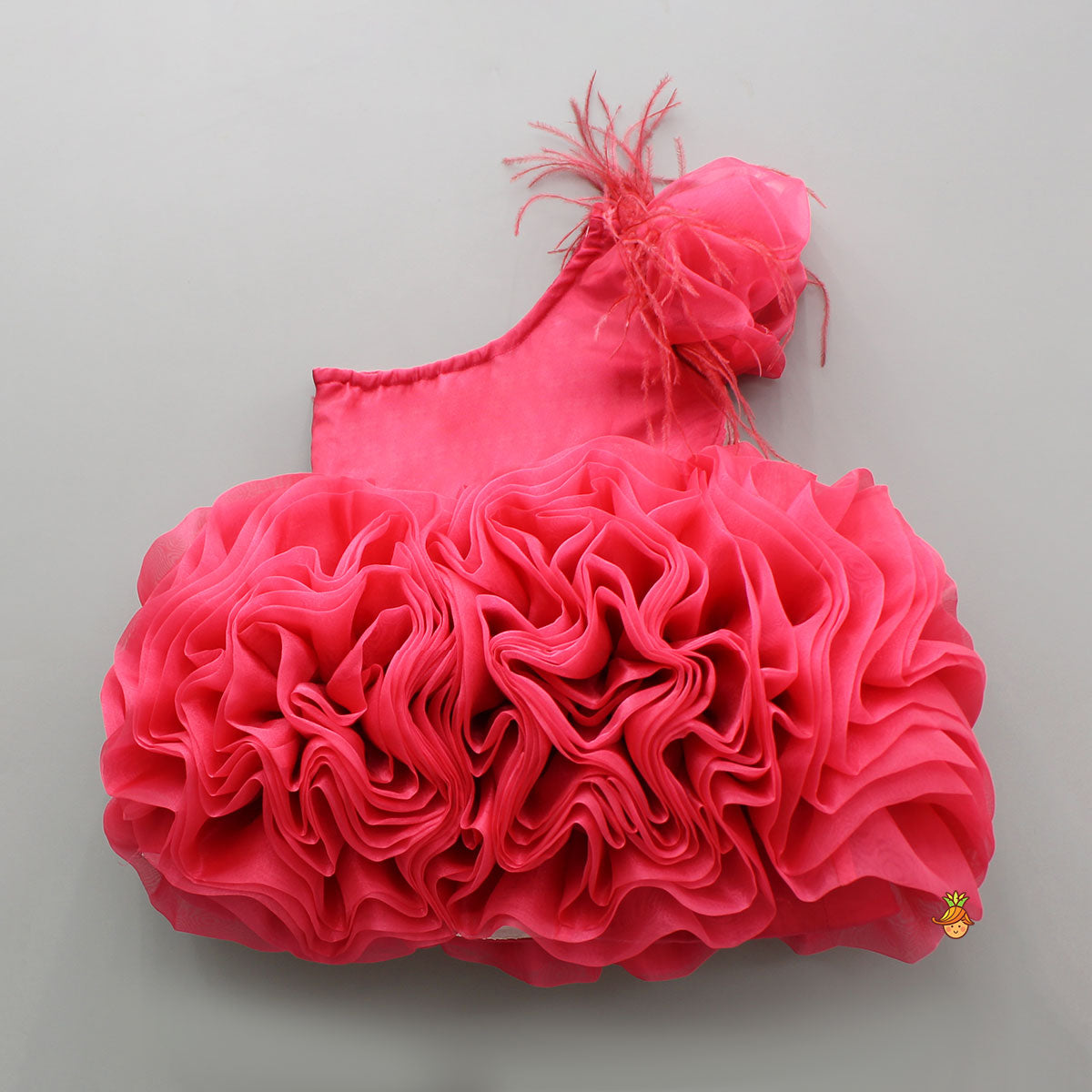 Pre Order: Pink One Shoulder Embellished Dress