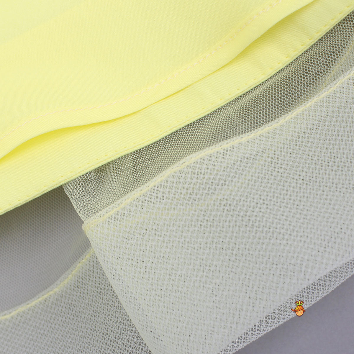 Pre Order: Yellow Layered Dress With Tie Up Shoulder Straps