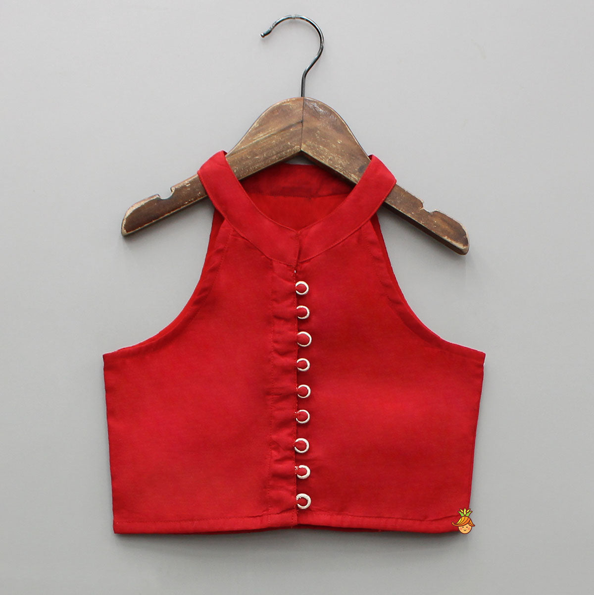 Red Halter Neck Top And Elephant Print Palazzo