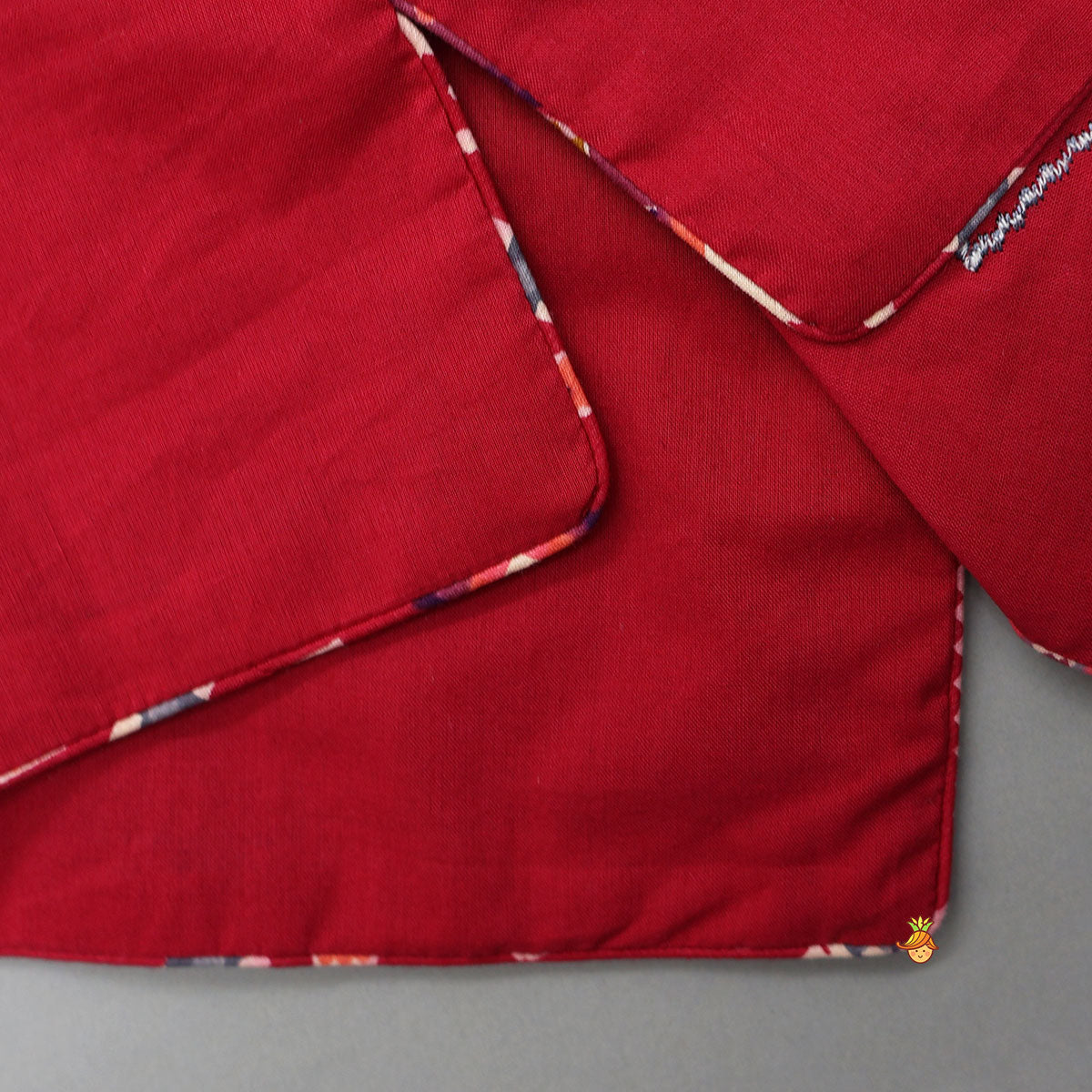 Pre Order: Ethnic Patola Printed Kurta With Front Open Jacket And Pyjama