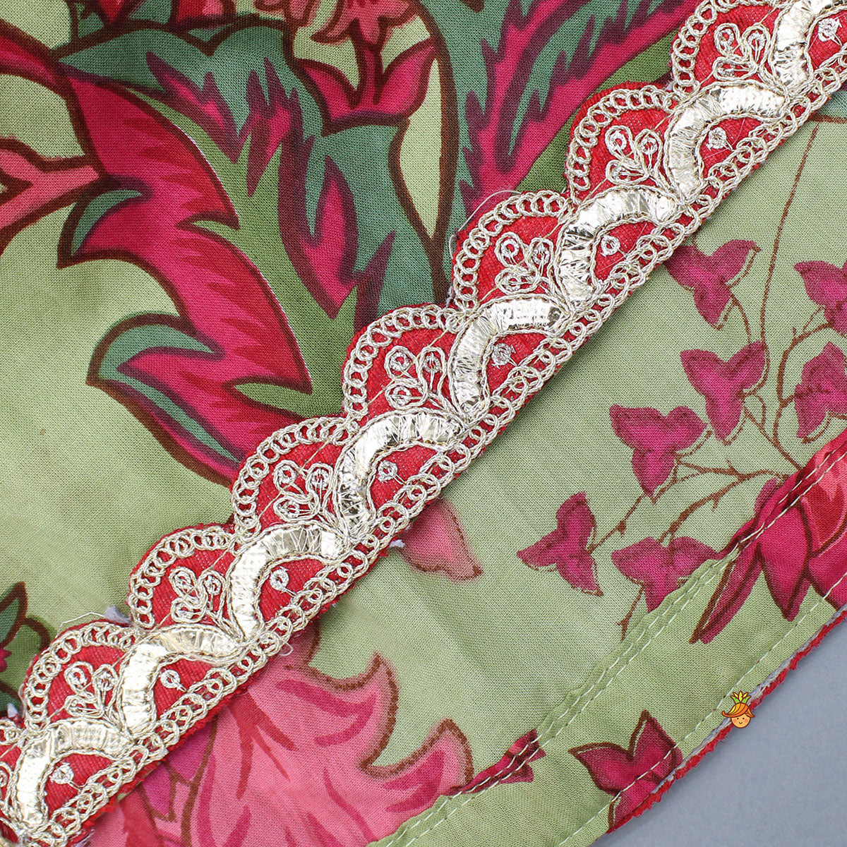 Pre Order: Multicolor Floral Printed Cotton Kurti With Dupatta