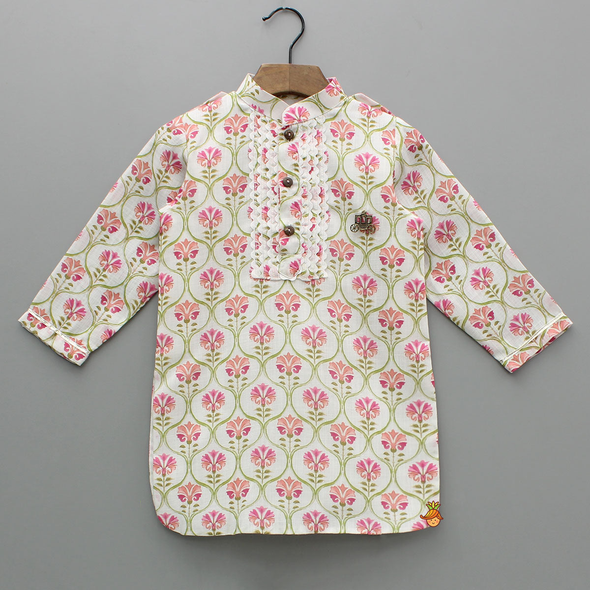 Pre Order: Multicolour Floral Printed Kurta And Pant