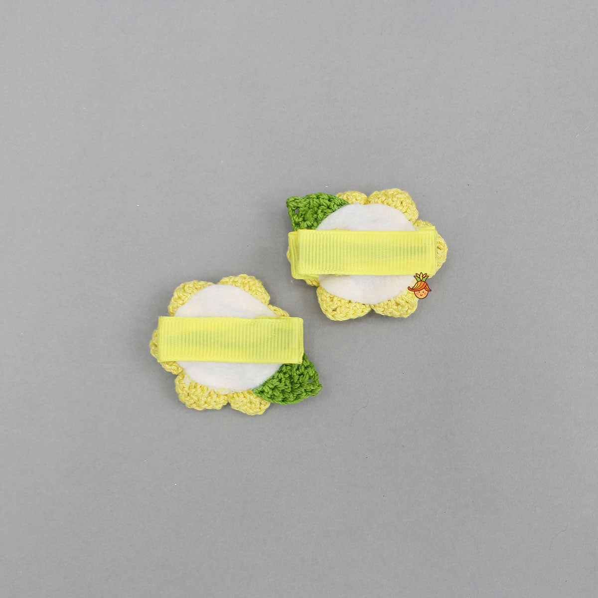Sunflower Crochet Hair Clips