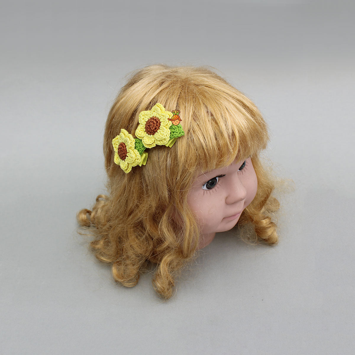 Sunflower Crochet Hair Clips